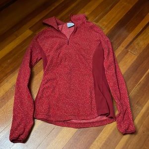Red Polka Dot Long Sleeve Fleece Shirt